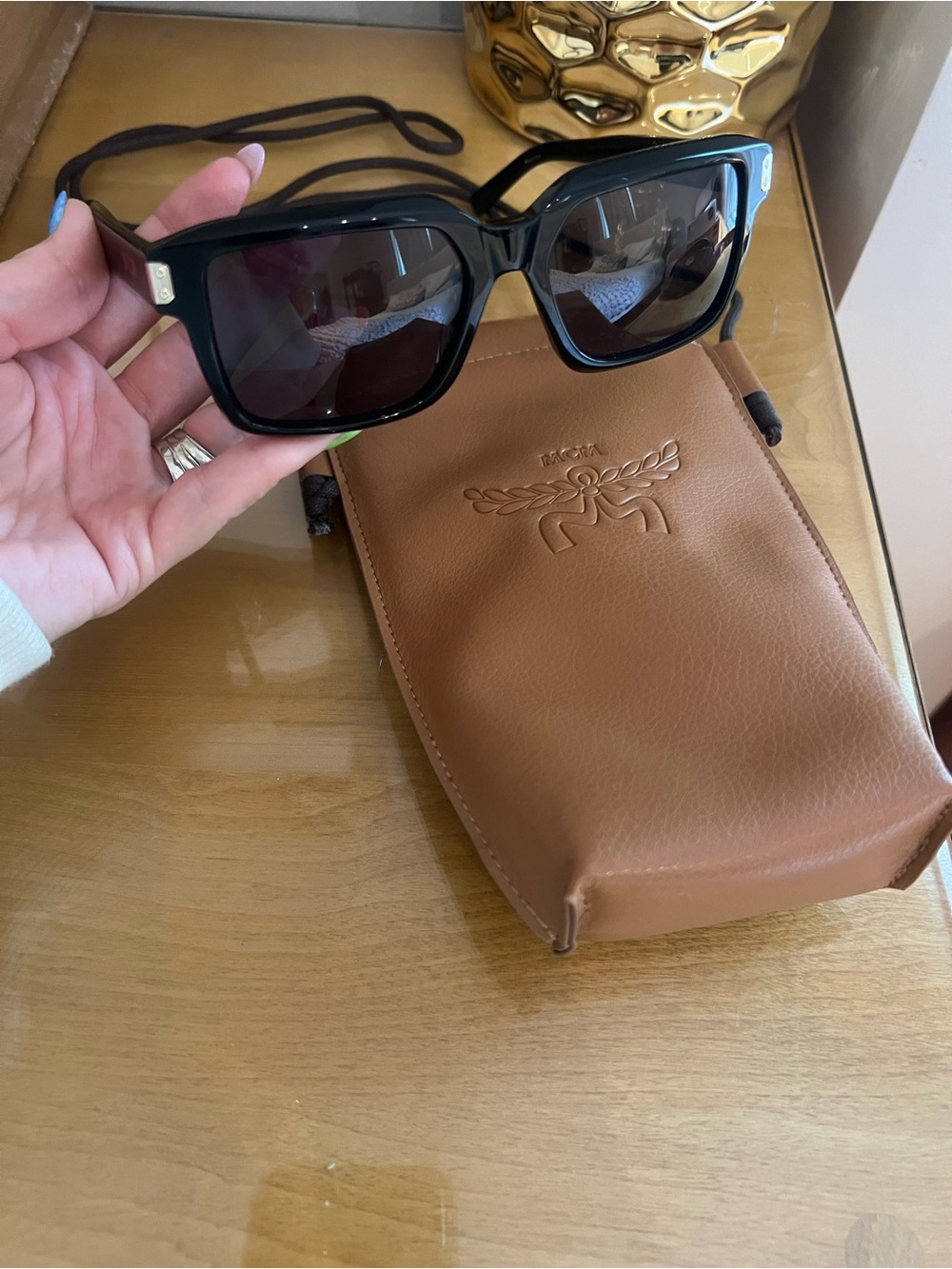 NWT MCM BLACK AND GOLD SUNGLASSES 😎